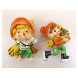 Lot of Vintage Blow Mold, etc. Christmas Ornaments