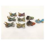 Lot of Vintage Blow Mold, etc. Christmas Ornaments