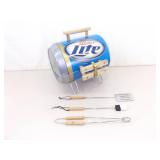 NEW Miller Light Tap Handle, Grill, and Accessories