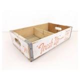 Vintage Wood 7UP Crate and Vintage Mini Pop Bottles