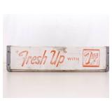 Vintage Wood 7UP Crate and Vintage Mini Pop Bottles