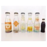 Vintage Wood 7UP Crate and Vintage Mini Pop Bottles