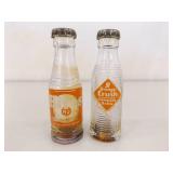 Vintage Wood 7UP Crate and Vintage Mini Pop Bottles