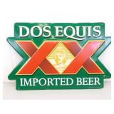 Dos Equis Metal Alcohol Advertising Sign and Seagrams Alcohol Advertising Sign