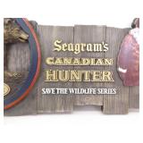 Dos Equis Metal Alcohol Advertising Sign and Seagrams Alcohol Advertising Sign