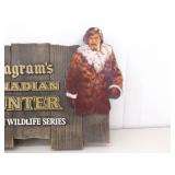 Dos Equis Metal Alcohol Advertising Sign and Seagrams Alcohol Advertising Sign