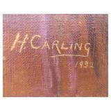 LARGE 49" 1932 Oil on Canvas of Monsignor J.C Byrne by Listed Artist Henry Carling