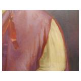 LARGE 49" 1932 Oil on Canvas of Monsignor J.C Byrne by Listed Artist Henry Carling