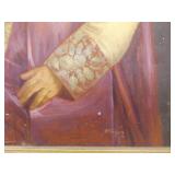 LARGE 49" 1932 Oil on Canvas of Monsignor J.C Byrne by Listed Artist Henry Carling