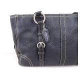 Authentic Chelsea Black Pebbled Leather COACH Shoulder Bag