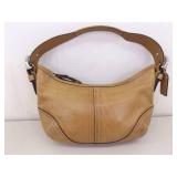 Authentic Soho Hobo Half Moon Tan Leather COACH Hand Bag