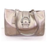 Authentic Soho East West Gold Leather Vintage COACH Shoulder Bag