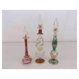 Lot of Egyptian Perfume Bottles on Dresser Mirror