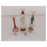 Lot of Egyptian Perfume Bottles on Dresser Mirror