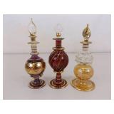 Lot of Egyptian Perfume Bottles on Dresser Mirror