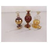 Lot of Egyptian Perfume Bottles on Dresser Mirror
