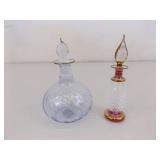 Lot of Egyptian Perfume Bottles on Dresser Mirror