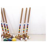 COMPLETE Like New Vintage Croquet Set