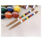 COMPLETE Like New Vintage Croquet Set