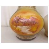 Lot of Various Glass Oil Lamps