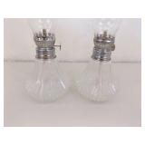 Lot of Various Glass Oil Lamps