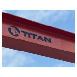 Titan Attachments Telescoping Portable Gantry Crane with Neiko 1 Ton Chain Hoist