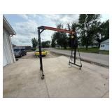 Titan Attachments Telescoping Portable Gantry Crane with Neiko 1 Ton Chain Hoist