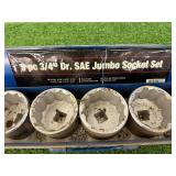 9 Piece 3/4" Drive SAE Jumbo Socket Set
