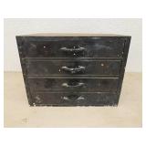 Metal Garage Cabinet & Contents 20" x 13" x 15" Tall