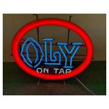 Oly on Tap Neon Sign