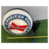 Budweiser American Owned, Born Here Brewed Here 2 Sided Sign