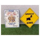 Dog Theme Metal Signs