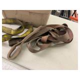 Tote of Large Ratchet Straps, Liftall & Tow Strap