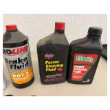 Assortment of Full Oil Bottles, Grease