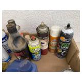 Assorted Oils, Lubricants, Spray Cans