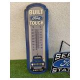 Ford Thermometer & Ford 2 Sided Service Station Sign