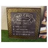 Metal Man Cave Signs