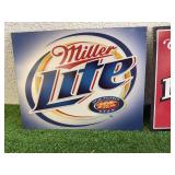 Miller Lite & Budweiser Metal Signs