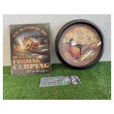 American Expedition Clock, Terry Redlin Metal Hunting/Fishing Sign