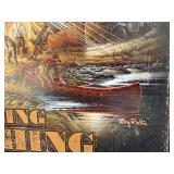 American Expedition Clock, Terry Redlin Metal Hunting/Fishing Sign