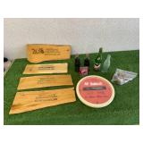 Mixed Collectibles - Bobcat Clock, Soda Bottles, Velvet Tin