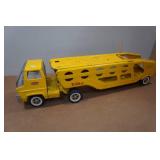 Vintage Tonka Car Carrier Truck and Trailer