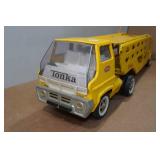 Vintage Tonka Car Carrier Truck and Trailer