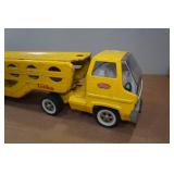 Vintage Tonka Car Carrier Truck and Trailer