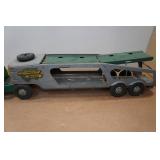 Vintage Marx Lumar Transport Company Semi-Truck and Trailer