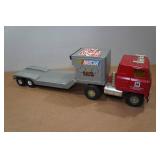 Vintage Ertl International NASCAR Racecar Hauler Truck and Trailer
