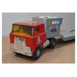 Vintage Ertl International NASCAR Racecar Hauler Truck and Trailer