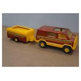 Vintage Tonka Van & Pop-Up Camper