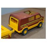 Vintage Tonka Van & Pop-Up Camper