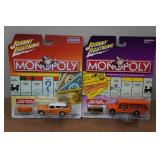 *2* Johnny Lightning Monopoly Die Casts with Bonus Game Tokens